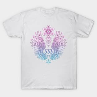 Angel Number 333 Sacred Geometry T-Shirt